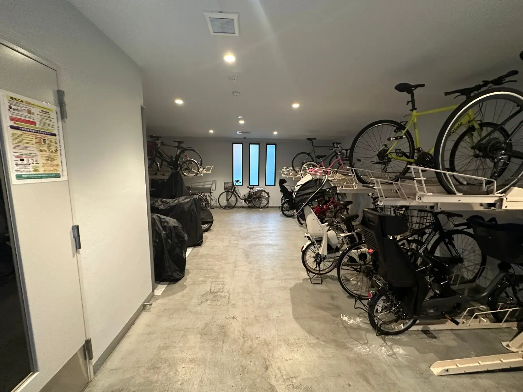 整備された自転車駐輪スペース