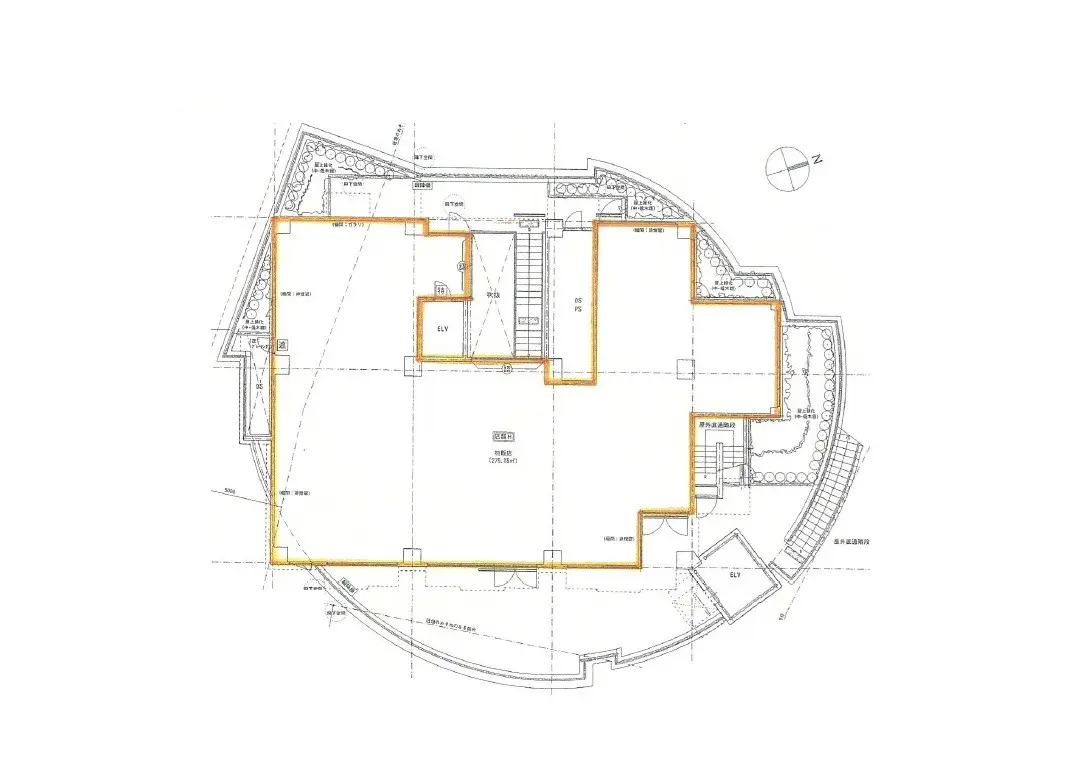 建築計画図、詳細な寸法と部屋のレイアウトが描かれた設計図