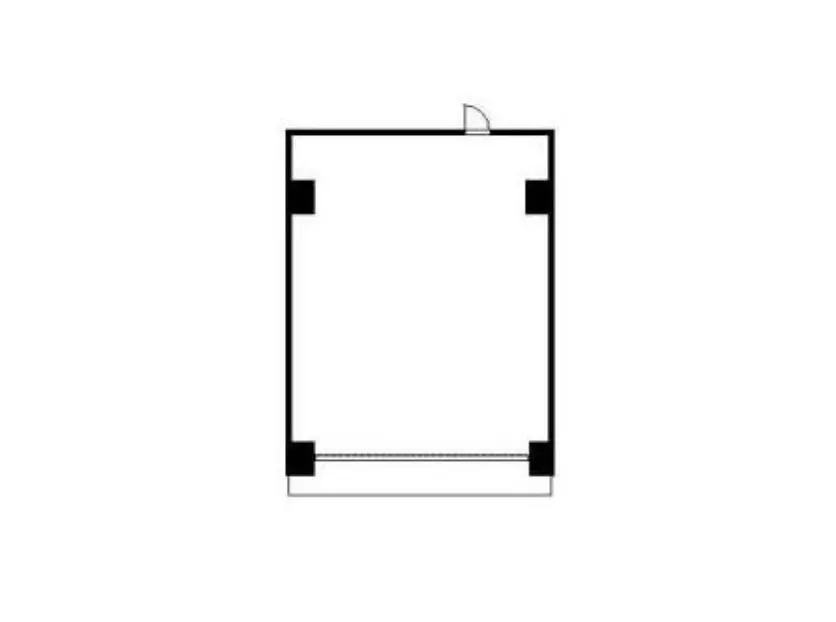 シンプルな平面図、建築設計の基本的なレイアウトデザイン