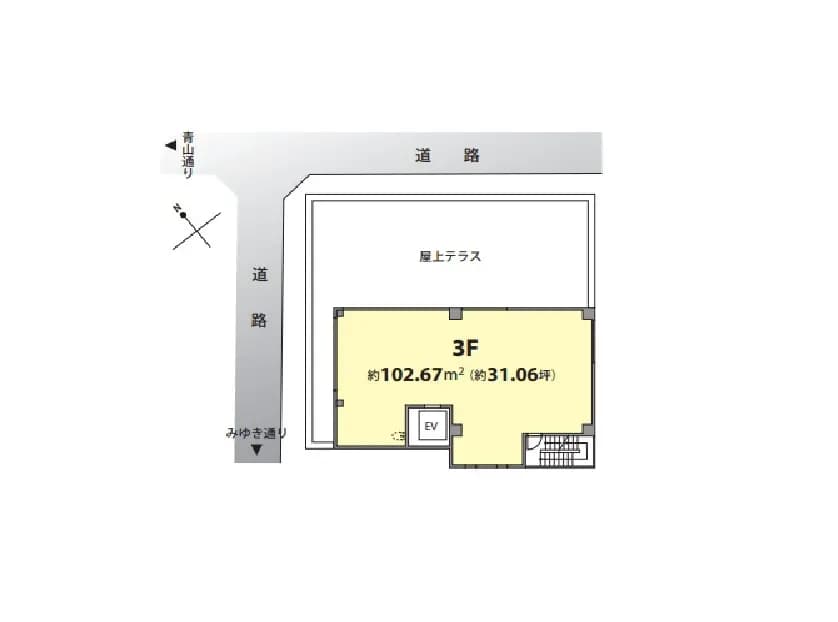 明確な間取り図と広さ表記がある3階建ての住宅設計図