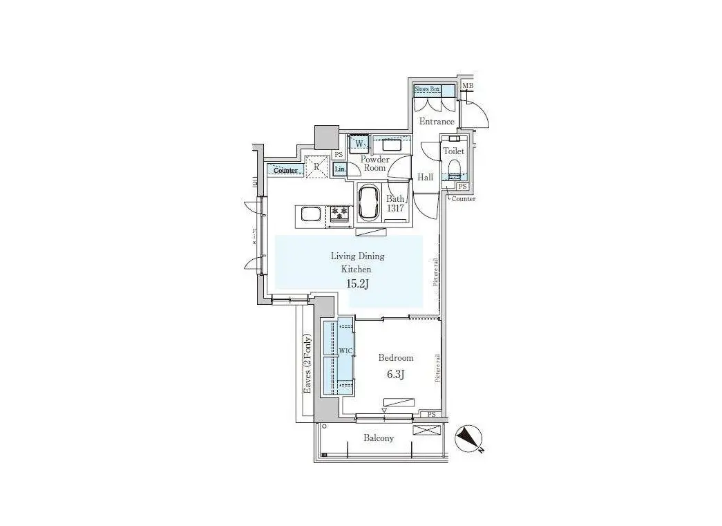 現代的なマンションの外観、晴れた日に撮影されたクリアな青空と周囲の緑が映える景観