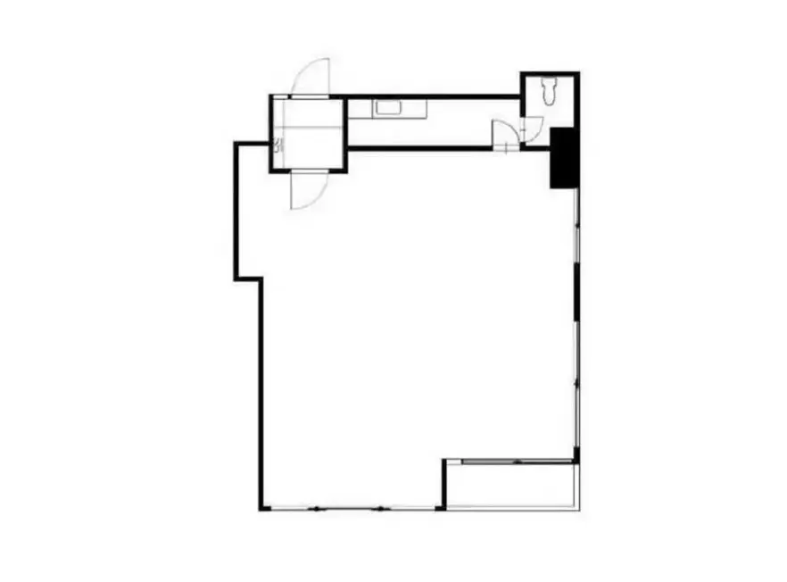 シンプルな間取り図、モノクロのアパートまたは住宅の設計図