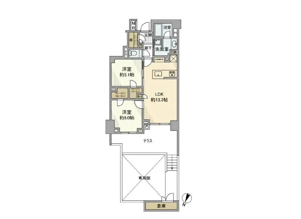 二階建ての間取り図、LDKと三つの寝室、バルコニーとバスルームが備わった家のレイアウトデザイン