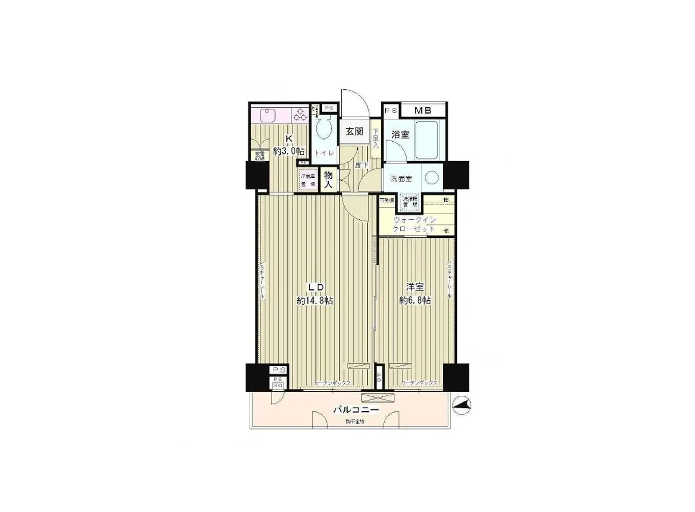 モダンな間取りの新築マンション、明るく広々としたリビングダイニングキッチン、快適な寝室とバルコニー、機能的な収納スペース