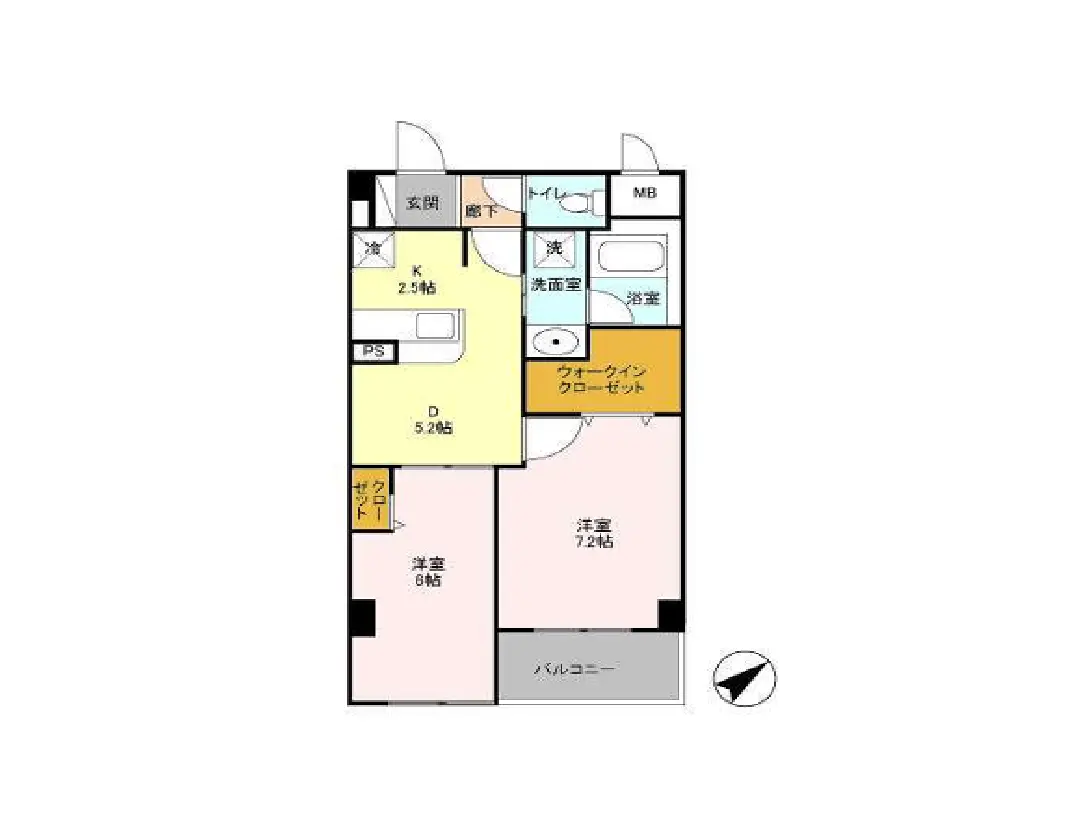 - 寝室や洗面所、ウォークインクローゼットを含む間取り図、各部屋の寸法が記載されたレイアウトプラン