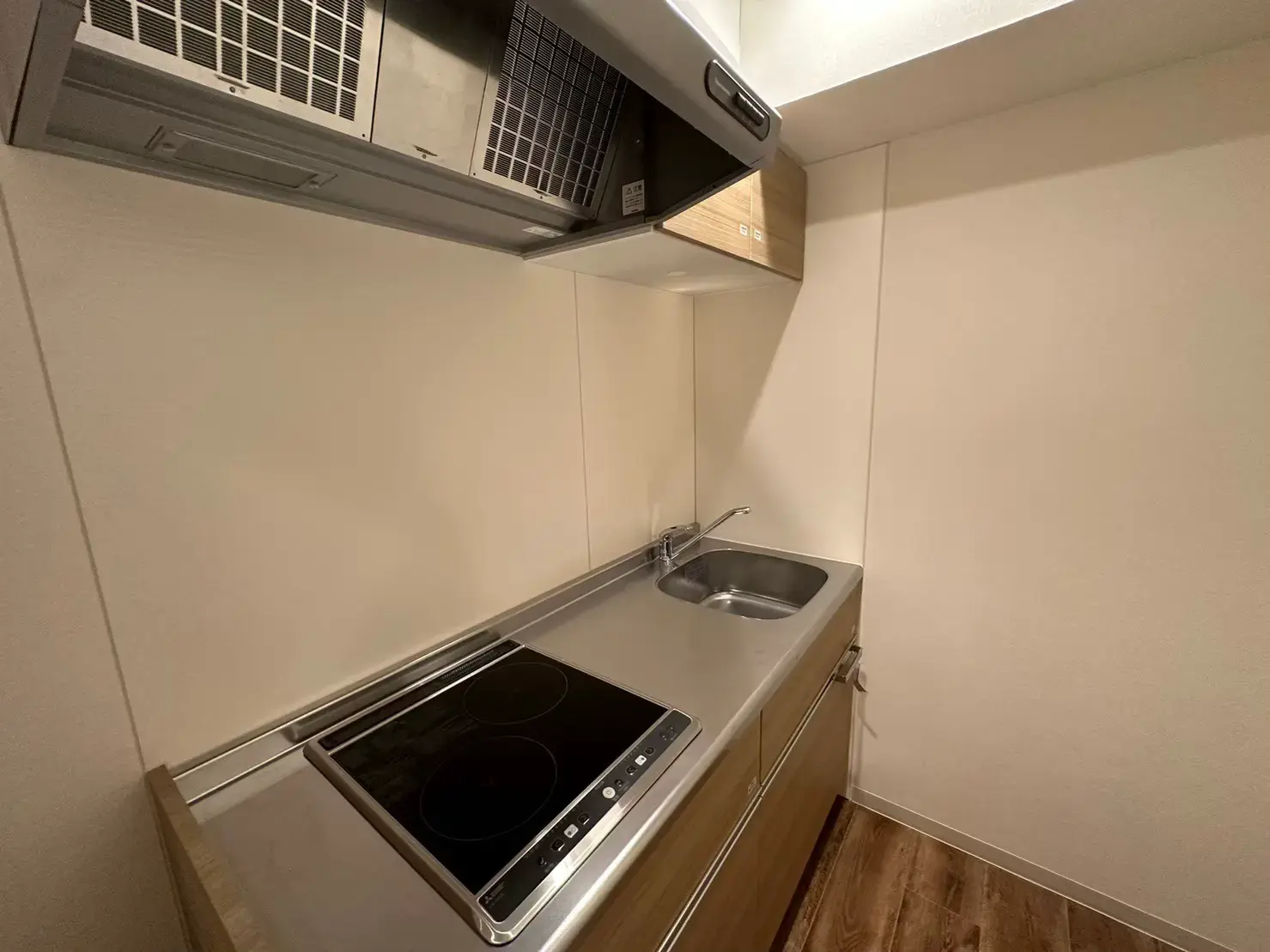 コンパクトなキッチンスペース、IHコンロとシンク付き