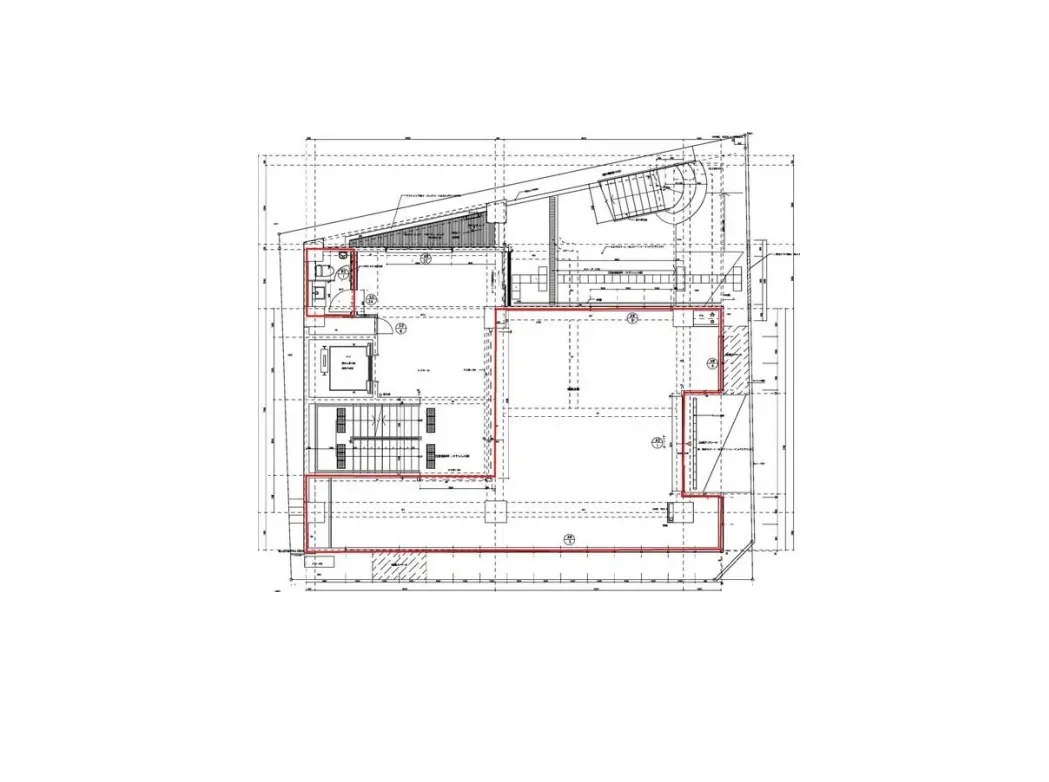 建築設計図、詳細な間取りと寸法が記載された住宅プラン
